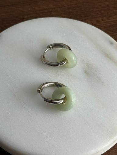 ⚜️ Серьги-конго с бубликами из натуральных камней САДОВОД официальный интернет-каталог