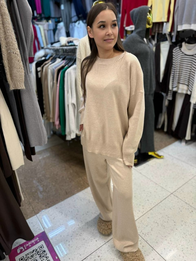 Женский костюм бежевый купить в Интернет-магазине Садовод База - цена 2300 руб Садовод интернет-каталог