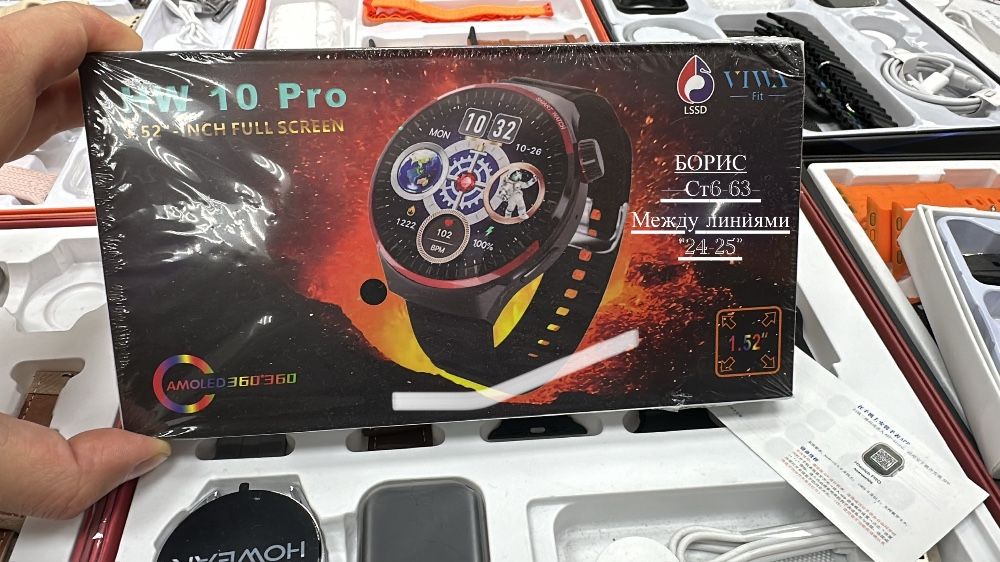 HW 10 Pro Умные часы V-Apollo-premium-4-pro, 47mm, Black silicon E купить в Интернет-магазине Садовод База - цена 850 руб Садовод интернет-каталог