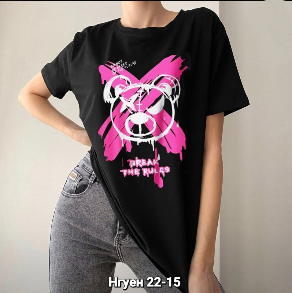 Женская футболка черная купить в Интернет-магазине Садовод База - цена 250 руб Садовод интернет-каталог