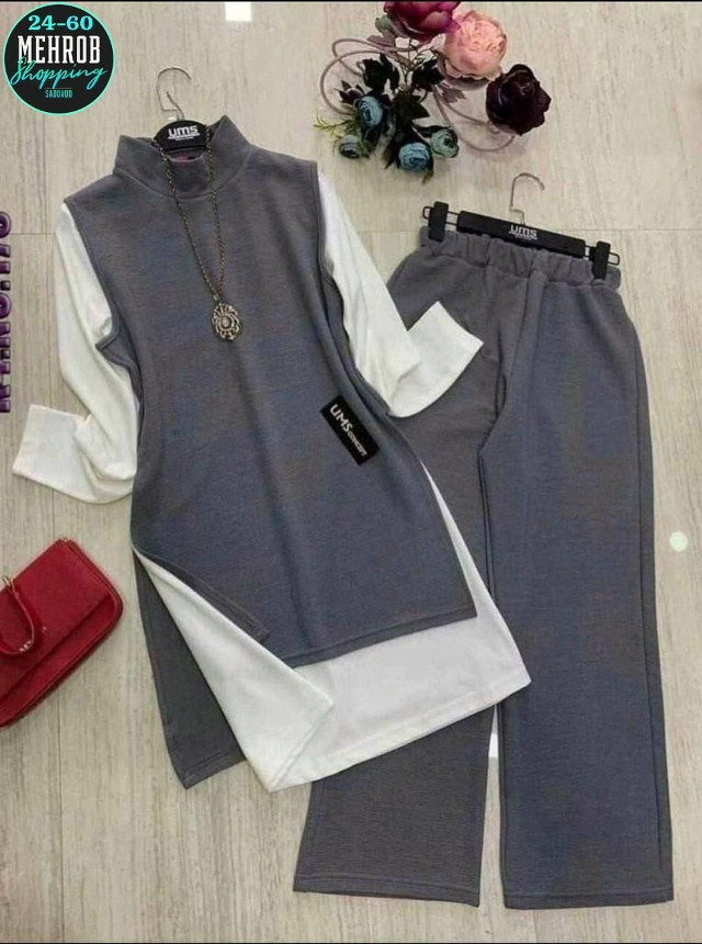 Женский костюм серый