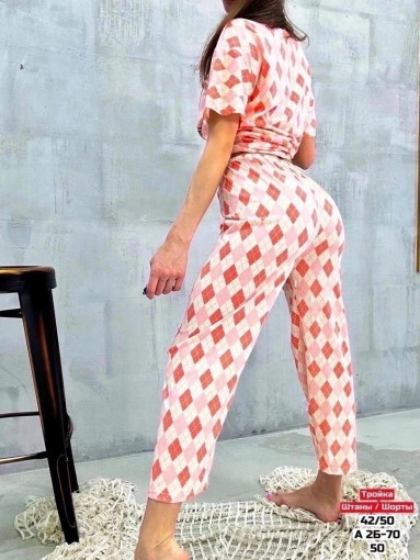 💝 Пижама женская , тройка ( штаны +шорты ) САДОВОД официальный интернет-каталог