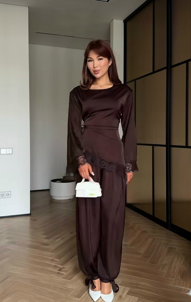 Женский костюм коричневый купить в Интернет-магазине Садовод База - цена 1700 руб Садовод интернет-каталог