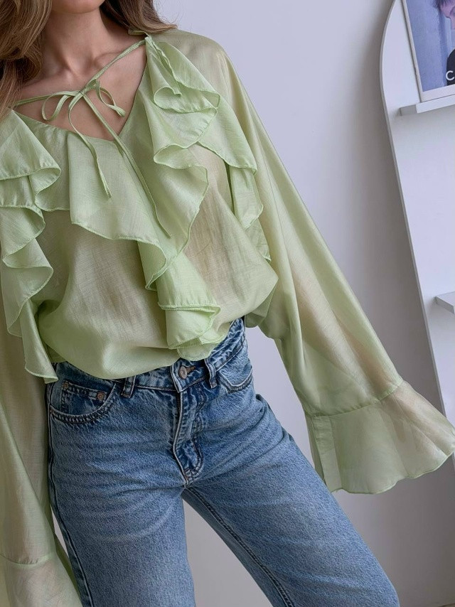 Блузка зеленая купить в Интернет-магазине Садовод База - цена 1500 руб Садовод интернет-каталог