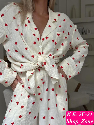 Пижама из натурального муслина по привлекательной цене САДОВОД официальный интернет-каталог