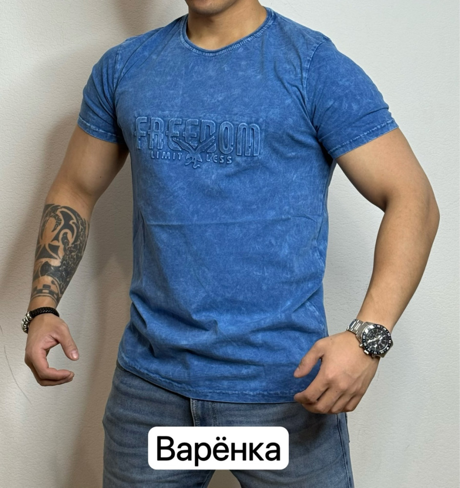 Футболка для мужчин великан, вареный хлопок купить в Интернет-магазине Садовод База - цена 500 руб Садовод интернет-каталог
