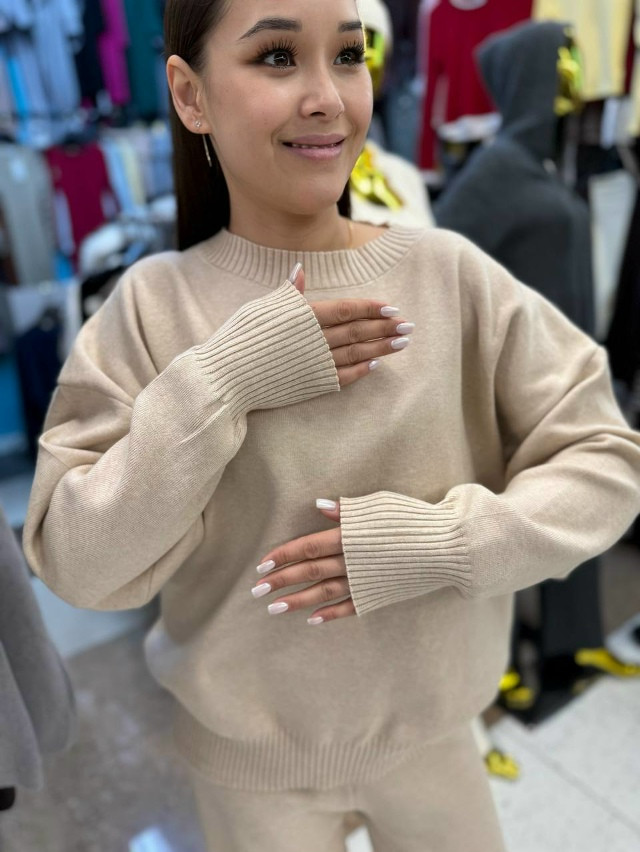 Женский костюм бежевый купить в Интернет-магазине Садовод База - цена 2300 руб Садовод интернет-каталог