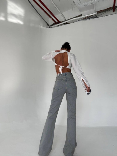 Классические серые джинсы - клеш🔥 САДОВОД официальный интернет-каталог