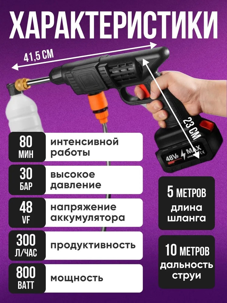 Мойка высокого давления аккумуляторная купить в Интернет-магазине Садовод База - цена 1262 руб Садовод интернет-каталог