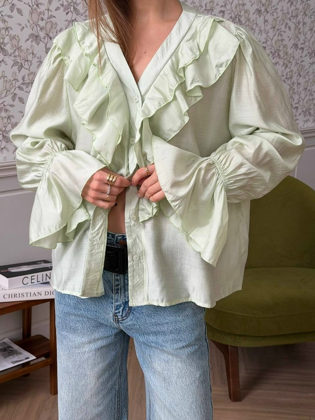 Блузка зеленая купить в Интернет-магазине Садовод База - цена 1500 руб Садовод интернет-каталог