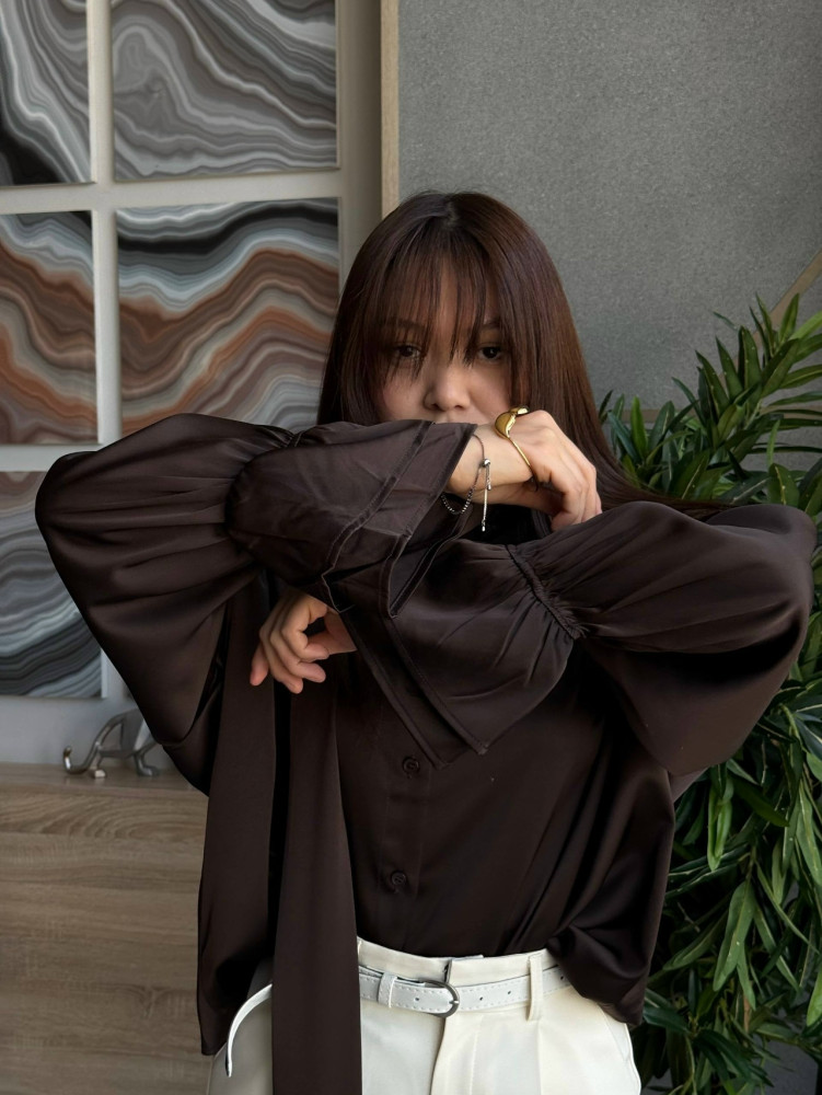 блузка коричневая купить в Интернет-магазине Садовод База - цена 1550 руб Садовод интернет-каталог