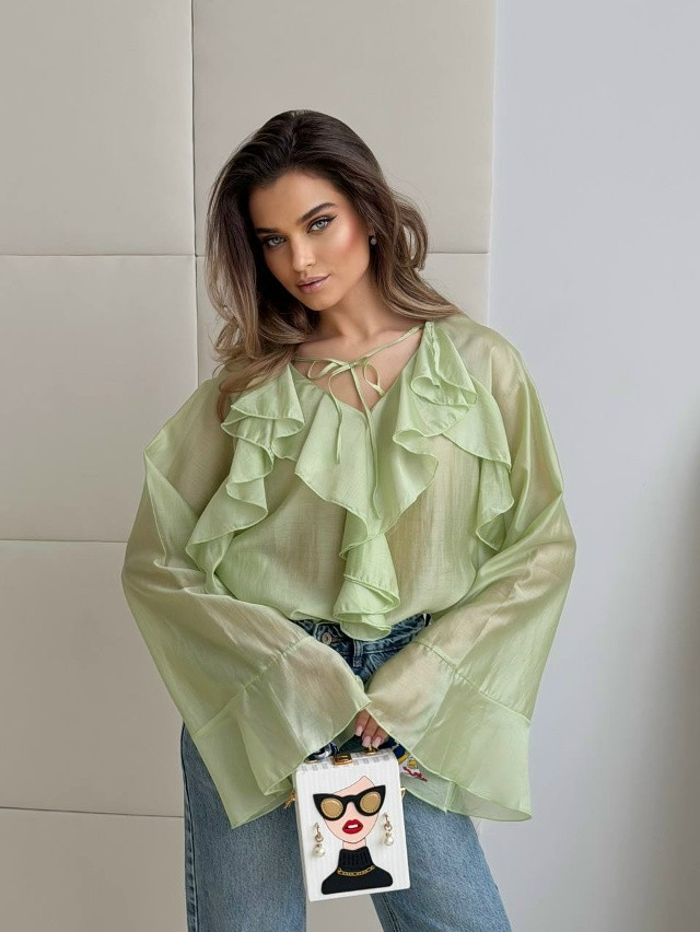 Блузка зеленая купить в Интернет-магазине Садовод База - цена 1500 руб Садовод интернет-каталог