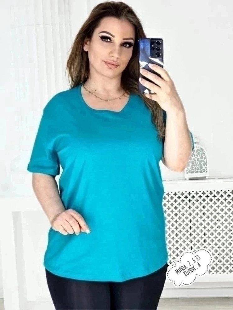 Женская футболка голубая купить в Интернет-магазине Садовод База - цена 250 руб Садовод интернет-каталог