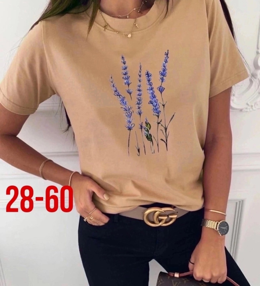 Женская футболка коричневая купить в Интернет-магазине Садовод База - цена 200 руб Садовод интернет-каталог