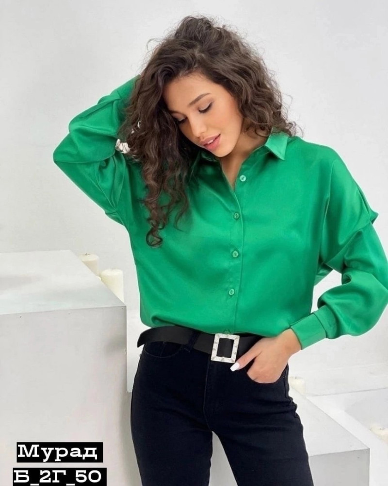 Женская рубашка зеленая купить в Интернет-магазине Садовод База - цена 250 руб Садовод интернет-каталог