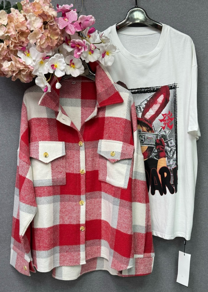 Женская рубашка красная купить в Интернет-магазине Садовод База - цена 1300 руб Садовод интернет-каталог