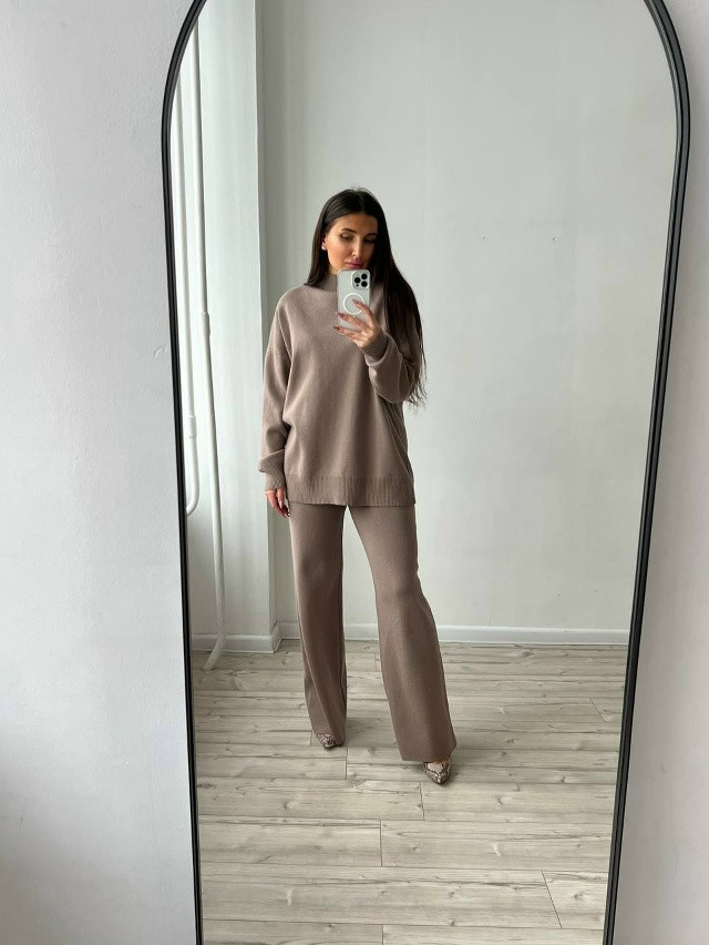 Женский костюм коричневый купить в Интернет-магазине Садовод База - цена 2400 руб Садовод интернет-каталог