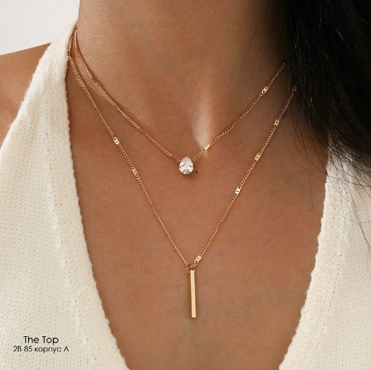 Две цепочки с камушком и столбиком купить в Интернет-магазине Садовод База - цена 100 руб Садовод интернет-каталог