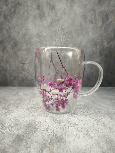 ☘️🍀Кружка с двойным дном с сухими цветами САДОВОД официальный интернет-каталог