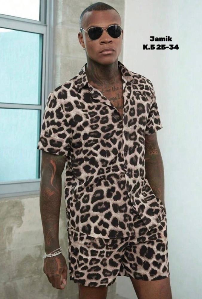 шикарный леопардовый мужской костюм в купить в Интернет-магазине Садовод База - цена 1200 руб Садовод интернет-каталог