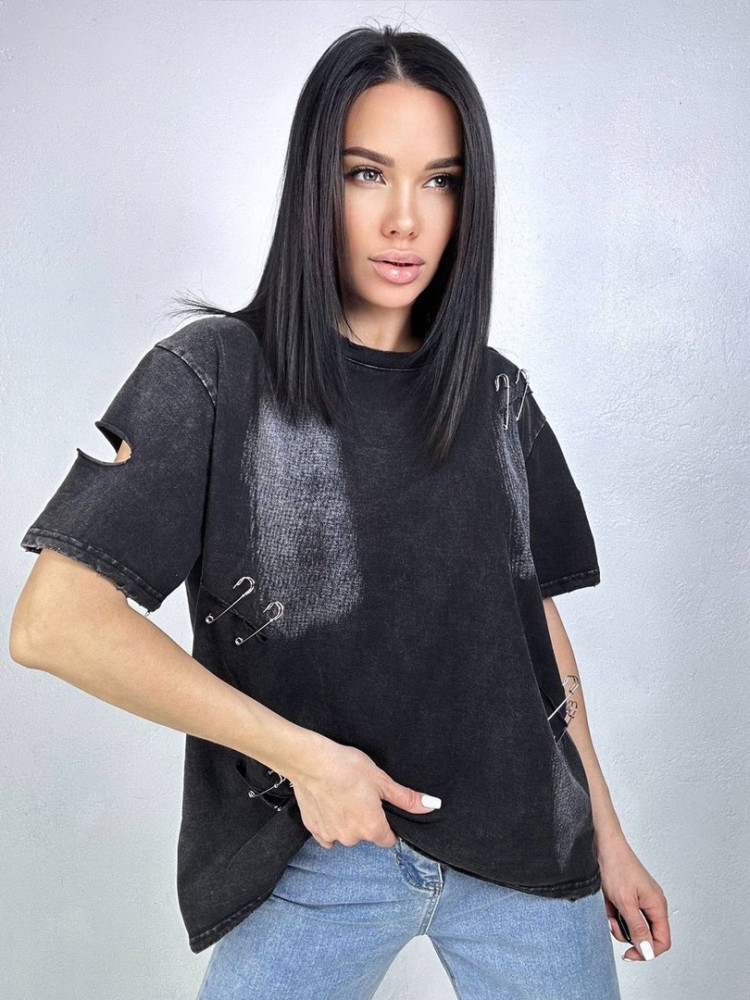 Женская футболка черная купить в Интернет-магазине Садовод База - цена 1350 руб Садовод интернет-каталог