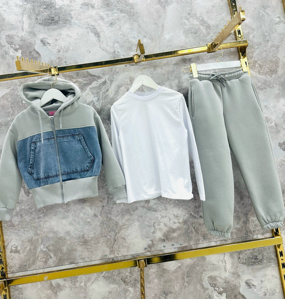 Детский костюм серый купить в Интернет-магазине Садовод База - цена 2299 руб Садовод интернет-каталог