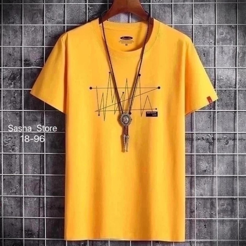Мужская футболка желтая купить в Интернет-магазине Садовод База - цена 250 руб Садовод интернет-каталог