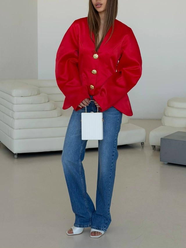 Женский пиджак красный купить в Интернет-магазине Садовод База - цена 2100 руб Садовод интернет-каталог