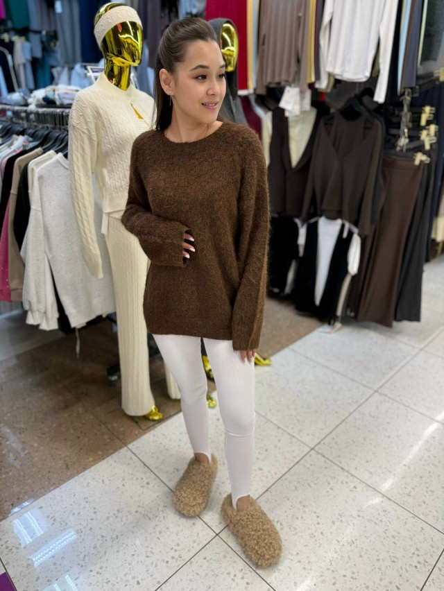 Свитер женский коричневый купить в Интернет-магазине Садовод База - цена 1500 руб Садовод интернет-каталог