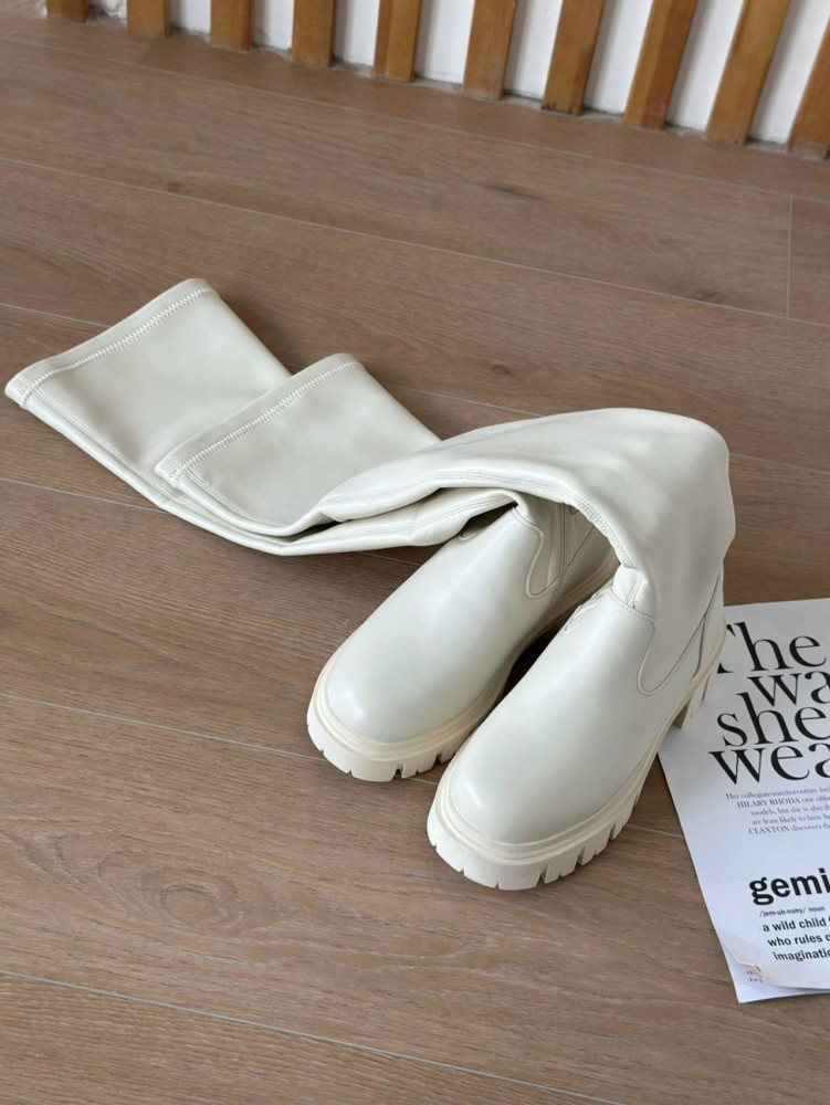 Ботфорты белые купить в Интернет-магазине Садовод База - цена 999 руб Садовод интернет-каталог