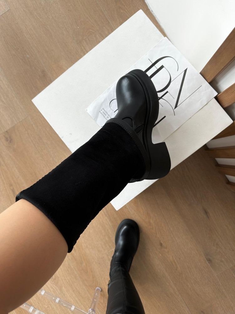 Ботфорты черные купить в Интернет-магазине Садовод База - цена 1200 руб Садовод интернет-каталог