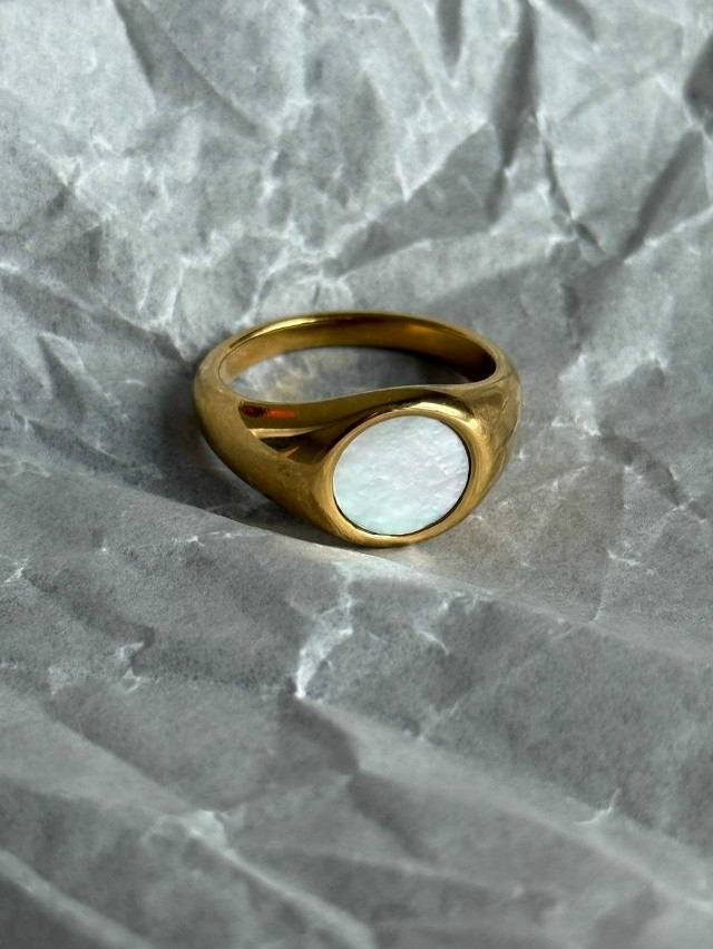 🤍 Кольцо с перламутром купить в Интернет-магазине Садовод База - цена 250 руб Садовод интернет-каталог