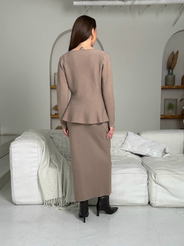 Женский костюм коричневый купить в Интернет-магазине Садовод База - цена 2400 руб Садовод интернет-каталог