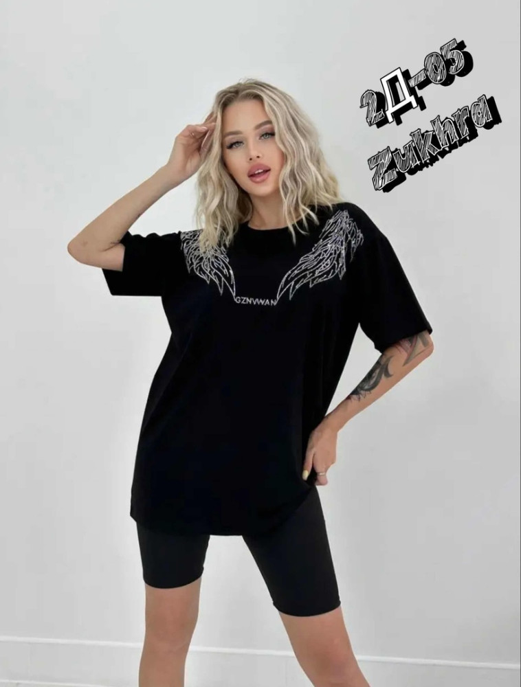 Женская футболка черная купить в Интернет-магазине Садовод База - цена 600 руб Садовод интернет-каталог