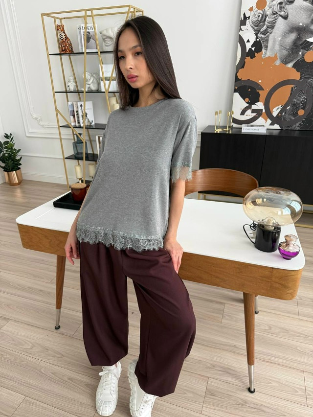 Женская футболка серая купить в Интернет-магазине Садовод База - цена 1100 руб Садовод интернет-каталог