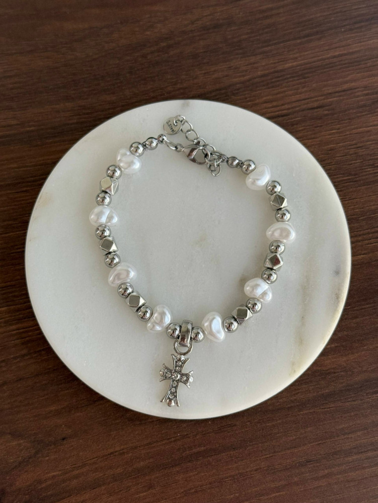 ⚜️ Браслет с вставкой гематита купить в Интернет-магазине Садовод База - цена 250 руб Садовод интернет-каталог