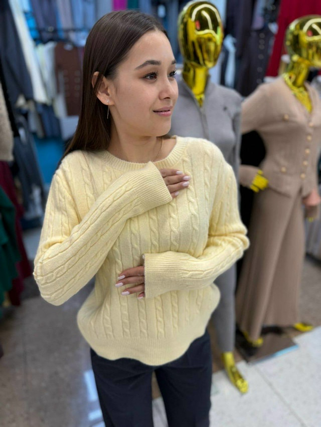 Свитер женский желтый купить в Интернет-магазине Садовод База - цена 1100 руб Садовод интернет-каталог