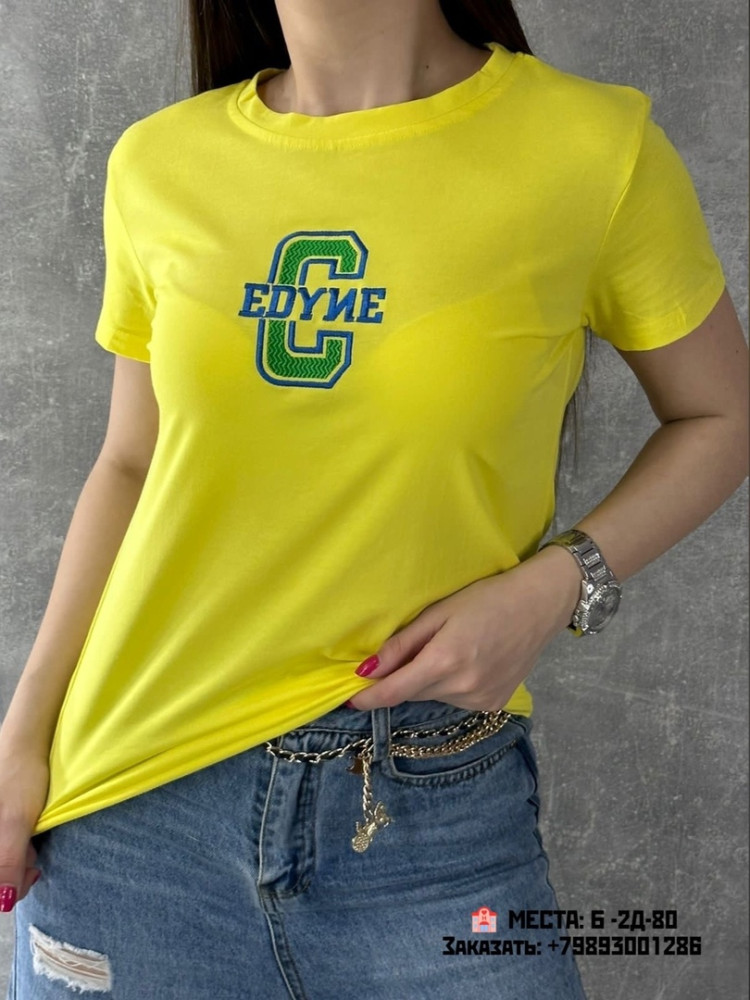 Женская футболка желтая купить в Интернет-магазине Садовод База - цена 150 руб Садовод интернет-каталог