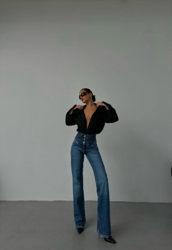 Джинсы с высокой талией на трех пуговицах 🥰, фото реальное😍 🤩 САДОВОД официальный интернет-каталог