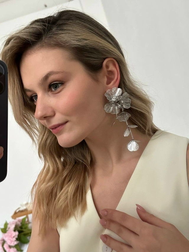 🌿 Крупные серьги-цветы купить в Интернет-магазине Садовод База - цена 600 руб Садовод интернет-каталог