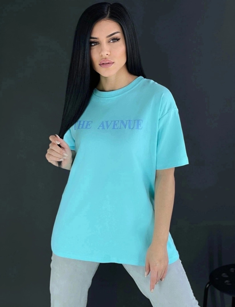 Женская футболка голубая купить в Интернет-магазине Садовод База - цена 500 руб Садовод интернет-каталог