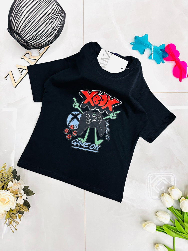 Детская футболка черная купить в Интернет-магазине Садовод База - цена 499 руб Садовод интернет-каталог