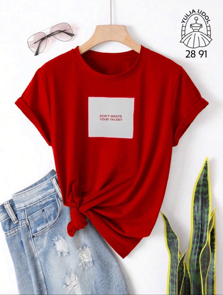 Женская футболка красная купить в Интернет-магазине Садовод База - цена 250 руб Садовод интернет-каталог