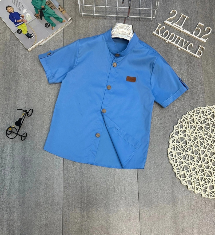 Детская рубашка голубая купить в Интернет-магазине Садовод База - цена 290 руб Садовод интернет-каталог