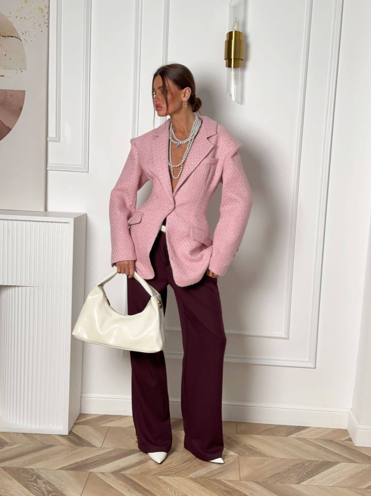 Женский пиджак розовый купить в Интернет-магазине Садовод База - цена 3800 руб Садовод интернет-каталог