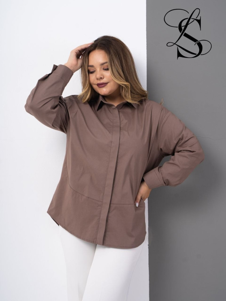 Женская рубашка коричневая купить в Интернет-магазине Садовод База - цена 3000 руб Садовод интернет-каталог