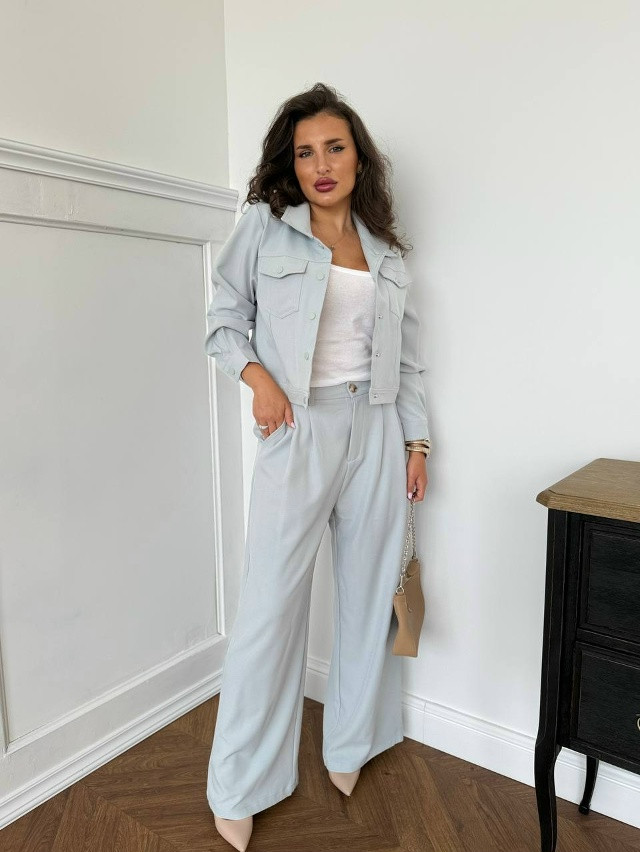 Женский костюм серый купить в Интернет-магазине Садовод База - цена 2600 руб Садовод интернет-каталог