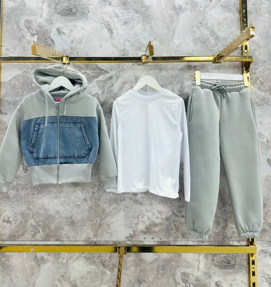 Детский костюм серый купить в Интернет-магазине Садовод База - цена 2299 руб Садовод интернет-каталог