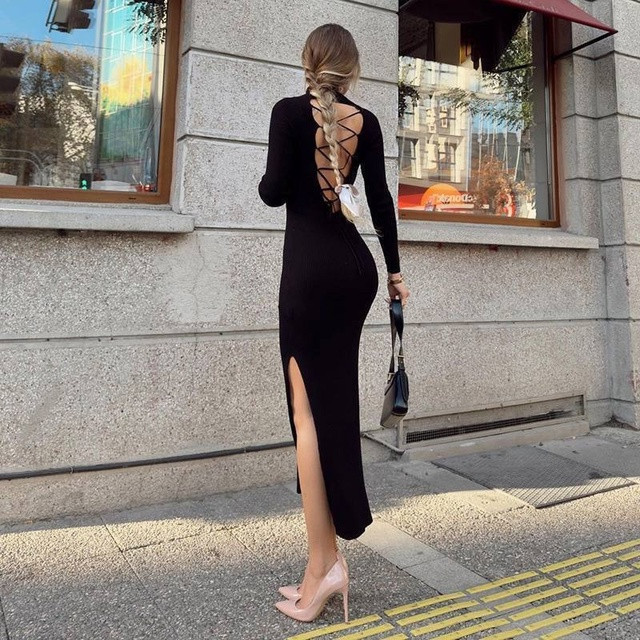 Стильные платья с эффектным вырезом на спине 😍 купить в Интернет-магазине Садовод База - цена 1300 руб Садовод интернет-каталог