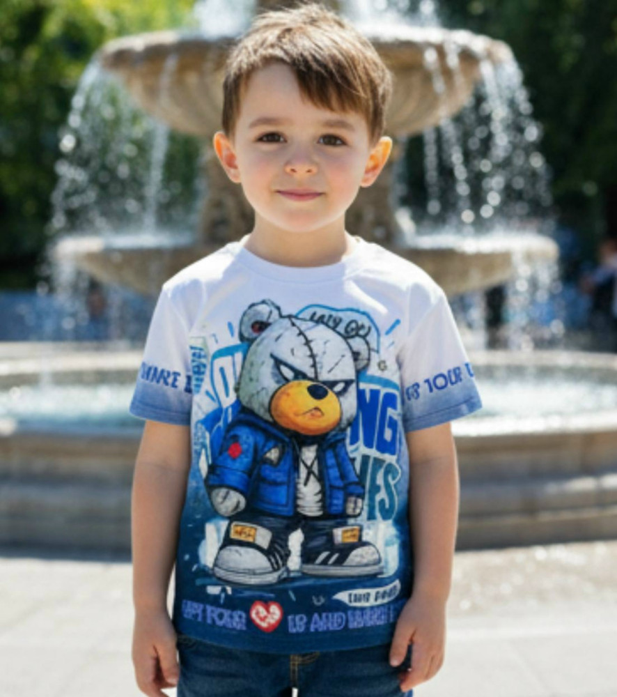 Детская футболка синяя купить в Интернет-магазине Садовод База - цена 699 руб Садовод интернет-каталог